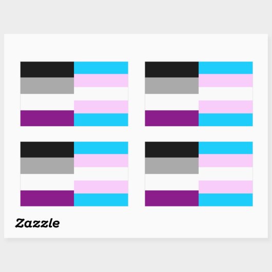 Asexuele/transpride vlaggen sticker (Vel)
