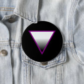 ASEXUELE TRIANGELE SYMBOOL 3D RONDE BUTTON 4,0 CM (In situ)