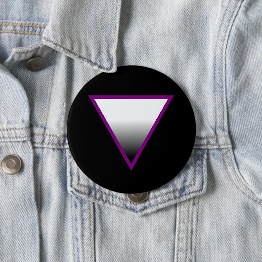 ASEXUELE TRIANGELE SYMBOOL 3D RONDE BUTTON 4,0 CM (In situ)