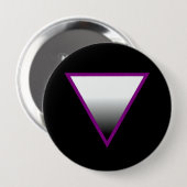 ASEXUELE TRIANGELE SYMBOOL 3D RONDE BUTTON 4,0 CM (Voorkant /achterkant)