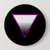 ASEXUELE TRIANGELE SYMBOOL 3D RONDE BUTTON 4,0 CM (Voorkant)