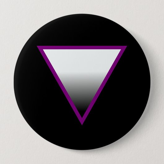 ASEXUELE TRIANGELE SYMBOOL 3D RONDE BUTTON 4,0 CM (Voorkant)