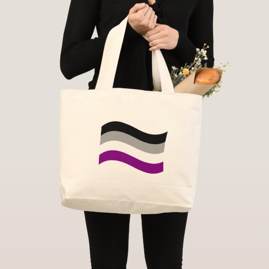 ASEXUELE VLAG WATEREN GROTE TOTE BAG (Voorkant (product))