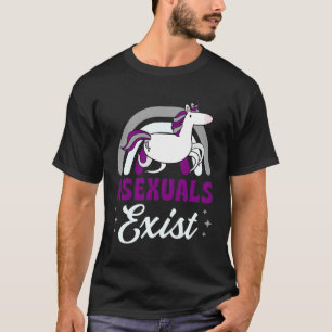 Asexuelen bestaan Asexual Pride minimalistische Ra T-shirt