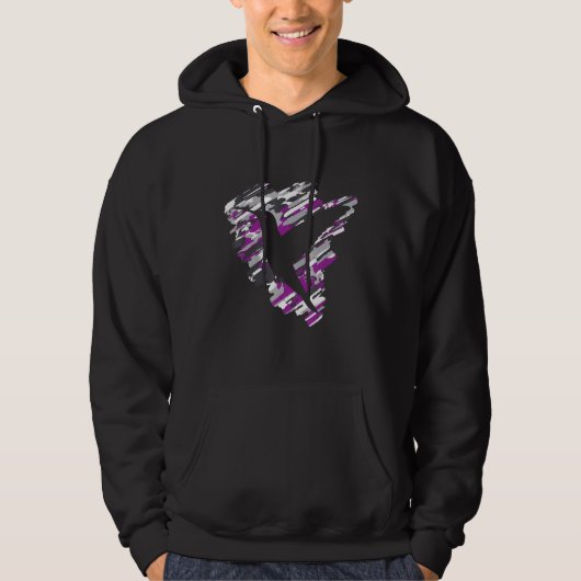 Asexusie van Asexual Pride Bird Support Hoodie (Voorkant)