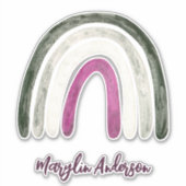 ASEXUT HARTS EN RAINBWS CUSTOM MONOGRAM STICKER (Voorkant)