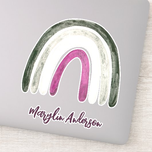 ASEXUT HARTS EN RAINBWS CUSTOM MONOGRAM STICKER (Detail)