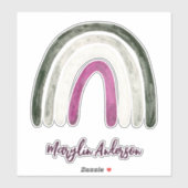 ASEXUT HARTS EN RAINBWS CUSTOM MONOGRAM STICKER (Vel)