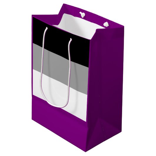 Asexutiervlag Medium Cadeauzakje (Voorkant Gekanteld)