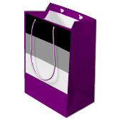 Asexutiervlag Medium Cadeauzakje (Achterkant Gekanteld)