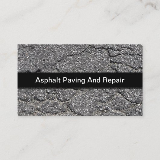 asfalt bestrating en constructie Visitekaartjes (Voorkant)