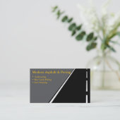 Asfalt & bestrating / oprit bouwdiensten visitekaartje (Staand voorkant)