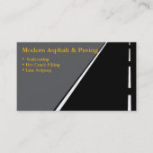 Asfalt & bestrating / oprit bouwdiensten visitekaartje (Voorkant)