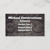 Asfalt Concrete Bouwvakker Monogram Visitekaartje (Achterkant)