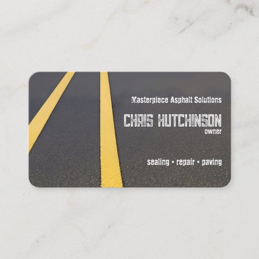Asfalt Paving Custom QR Visitekaartje (Voorkant)