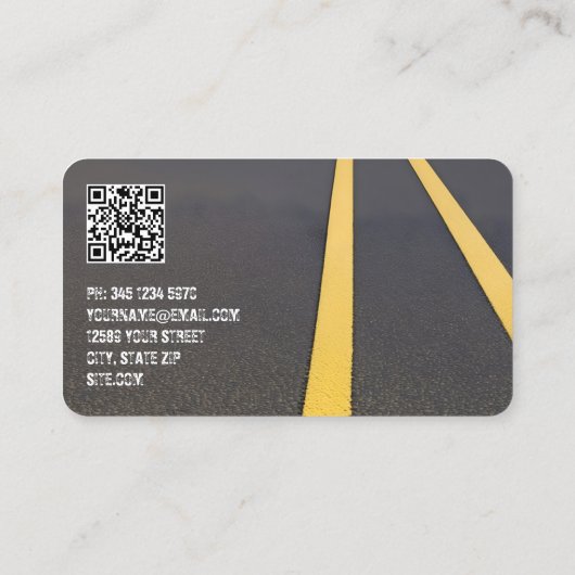 Asfalt Paving Custom QR Visitekaartje (Achterkant)