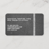 Asfalt Visitekaartje (Achterkant)