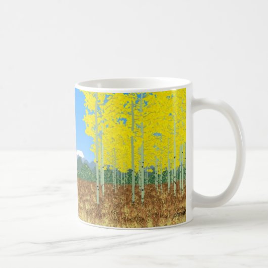 asfalten in het najaar koffiemok (Rechts)