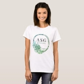 ASG logo in greens en blues (naam op rug) T-shirt (Voorkant volledig)