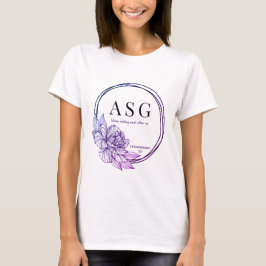 ASG logo in paarse en indigo (naam op de rug) T-shirt