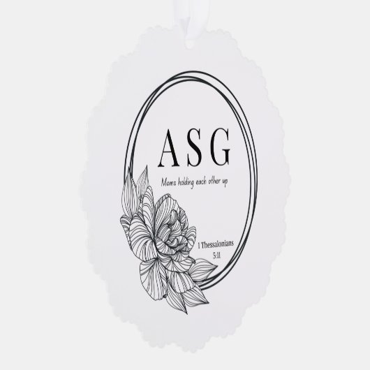 ASG Logo met datum Ornament Kaart (Rechts)