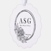 ASG Logo met datum Ornament Kaart (Links)