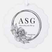 ASG Logo met datum Ornament Kaart (Voorkant)