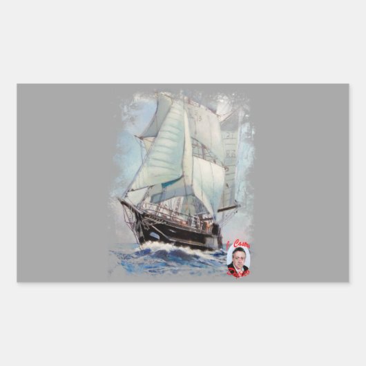Asgard II Rechthoekige Sticker (Voorkant)