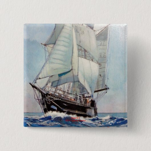 Asgard II Vierkante Button 5,1 Cm (Voorkant)