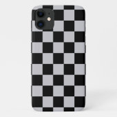 Asgrijs Checker Patroonontwerp Case-Mate iPhone Case (Achterkant)