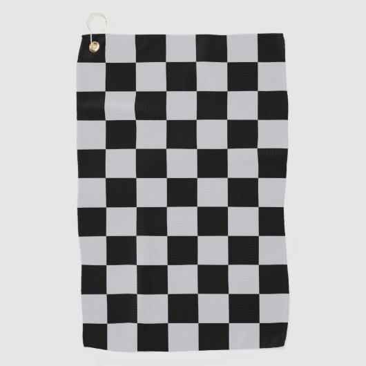 Asgrijs Checker Patroonontwerp Golfhanddoek (Voorkant)