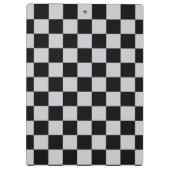 Asgrijs Checker Patroonontwerp Klembord (Achterkant)
