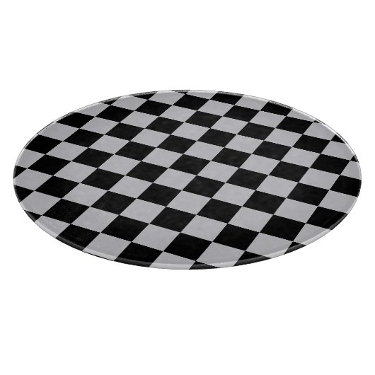 Asgrijs Checker Patroonontwerp Snijplank (Hoek)