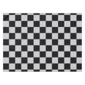 Asgrijs Checker Patroonontwerp Tafelkleed (Voorkant (Horizontaal))