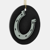 Asgrijs Hoefijzer Keramisch Ornament (Rechts)