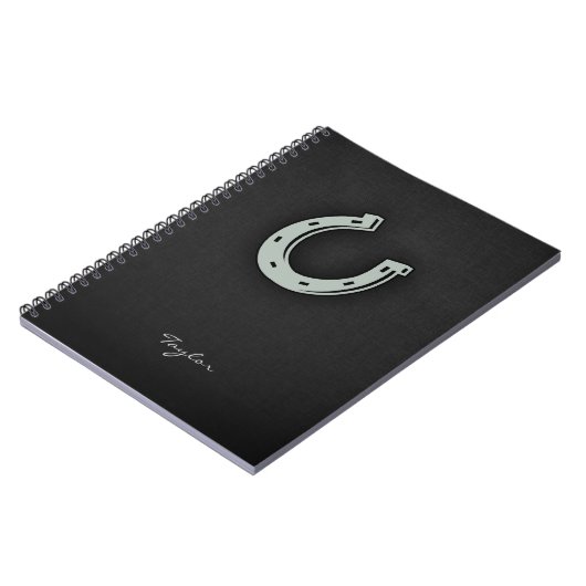 Asgrijs Hoefijzer Notitieboek (Linkerzijde)