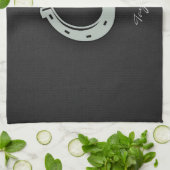 Asgrijs Hoefijzer Theedoek (Gevouwen)