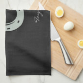 Asgrijs Hoefijzer Theedoek (Quarter Fold)