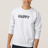Asgrijs sweatshirt voor heren en dames draag (Voorkant)