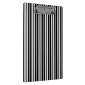 Asgrijs zwart verticaal strepenpatroon klembord (Rechts)