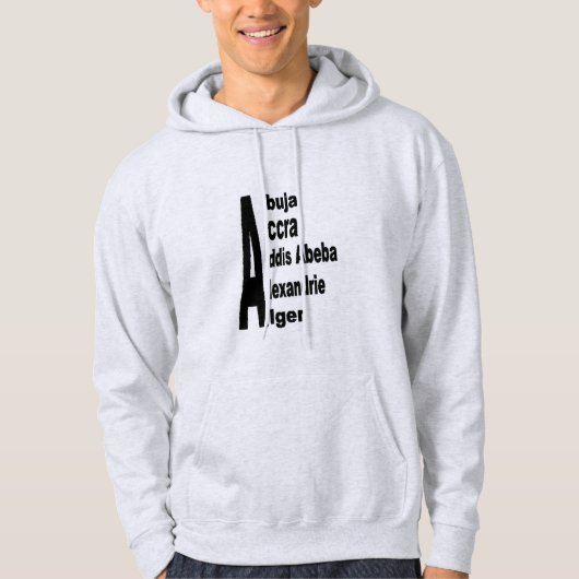 Asgrijze hoodie AFRIKA TOERISME (Voorkant)