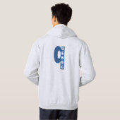Asgrijze hoodie voor mannen QUEBEC (Achterkant volledig)