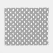 Asgrijze liefdeshartpatroonontwerp  fleece deken (Voorkant (Horizontaal))
