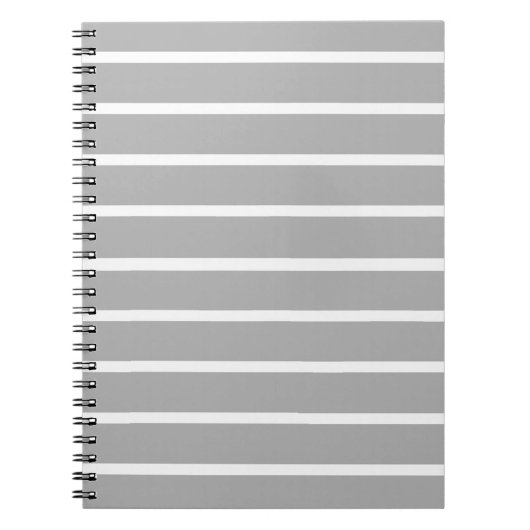 Asgrijze strepen ontwerp  notitieboek (Voorkant)