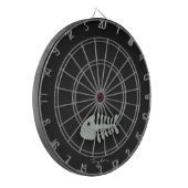 Asgrijze vis Botten Dartbord (Voorkant Links)