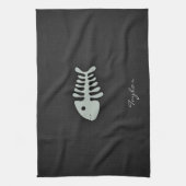 Asgrijze vis Botten Theedoek (Verticaal)