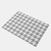 Asgrijze witte Houndstooth Check Deurmat (Schuin)
