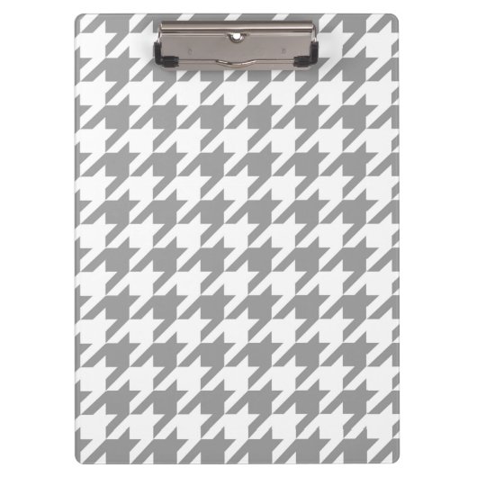Asgrijze witte Houndstooth Check Klembord (Voorkant)