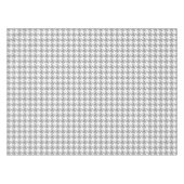 Asgrijze witte Houndstooth Check Tafelkleed (Voorkant (Horizontaal))