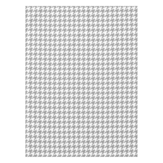 Asgrijze witte Houndstooth Check Tafelkleed (Voorkant)
